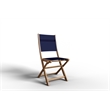 Curated Maison Lucas Teak Outdoor Folding Chair in Blue