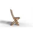 Curated Maison Lucas Teak Outdoor Folding Chair in Taupe