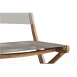 Curated Maison Lucas Teak Outdoor Folding Chair in Taupe