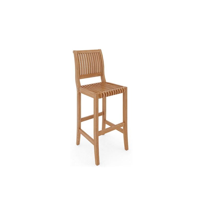 Curated Maison Clement Teak Outdoor Bar Chair
