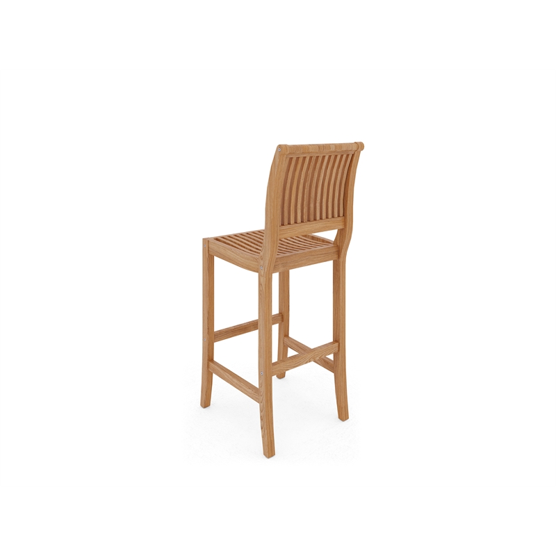 Curated Maison Clement Teak Outdoor Bar Chair