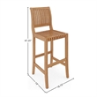 Curated Maison Clement Teak Outdoor Bar Chair