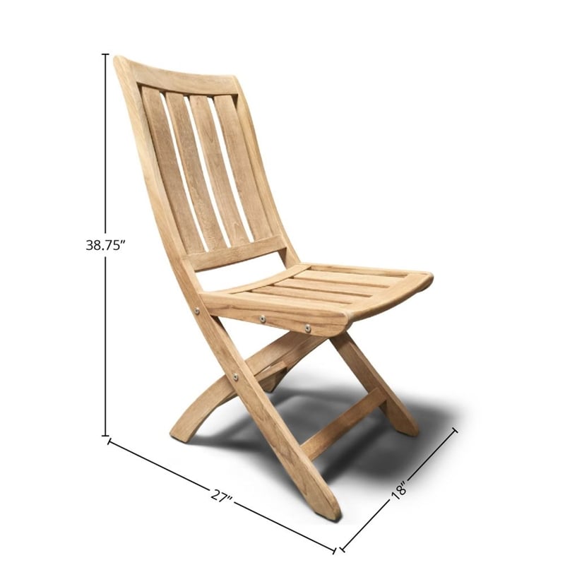 Curated Maison Corbin Teak Outdoor Folding Chair