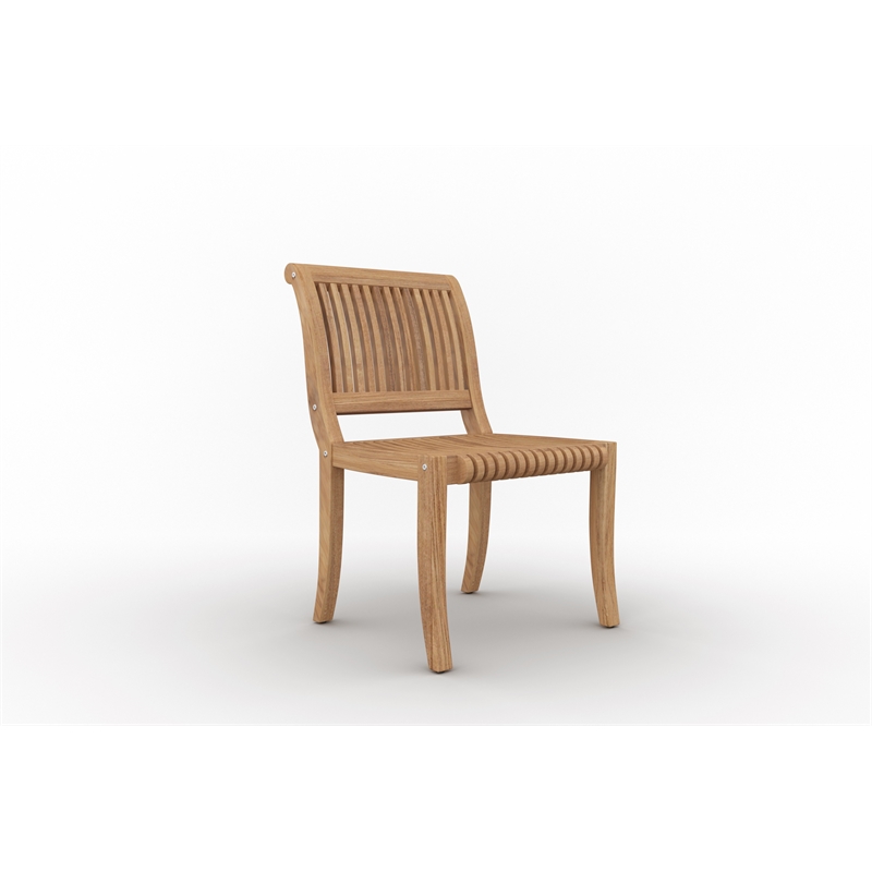 Curated Maison Clement Teak Outdoor Side Chair