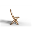 Curated Maison Lucas Teak Outdoor Folding Chair in White Dura-Sling Fabric