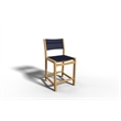 Curated Maison Perrin Teak Outdoor Counter Height Stool in Blue