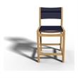 Curated Maison Perrin Teak Outdoor Counter Height Stool in Blue