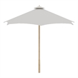 Curated Maison Marche 118 inch Diameter Teak Outdoor Umbrella in White
