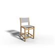 Curated Maison Perrin Teak Outdoor Counter Height Stool in White