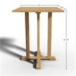Curated Maison Michele Square Teak Outdoor Bar Table
