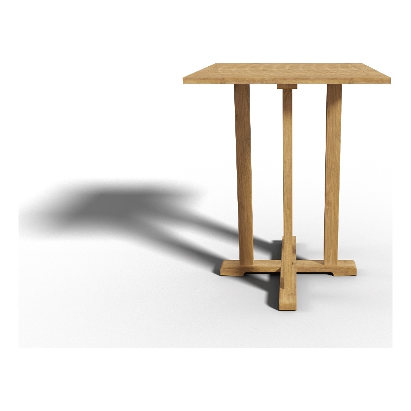 Curated Maison Michele Square Teak Outdoor Bar Table