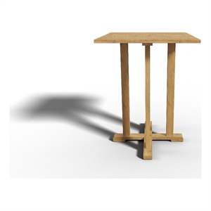 Curated Maison Michele Square Teak Outdoor Bar Table