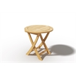 Curated Maison Perrie Round Teak Outdoor Folding Side Table
