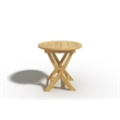 Curated Maison Perrie Round Teak Outdoor Folding Side Table