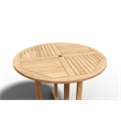 Curated Maison Abel 35.5 inch Round Teak Outdoor Dining Table with Umbrella Hole