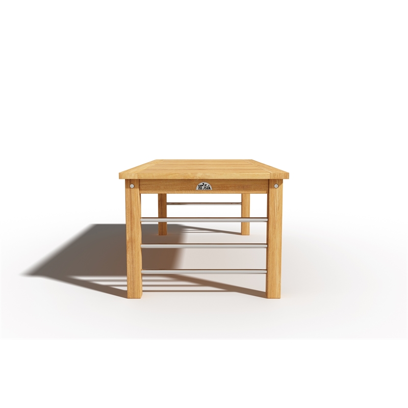 Curated Maison Leon Rectangular Teak Outdoor Coffee Table