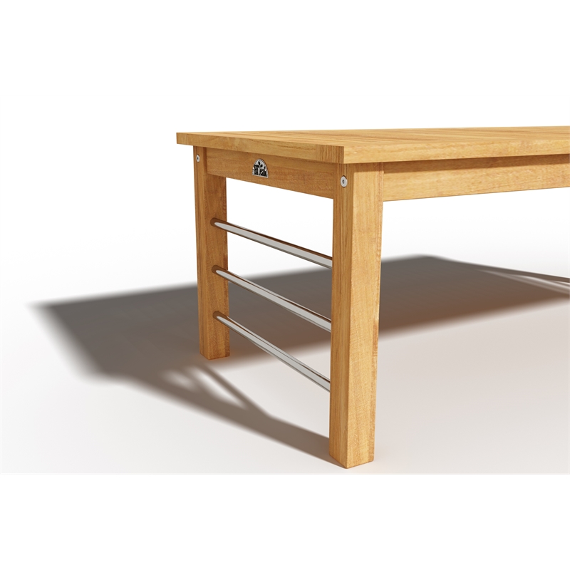 Curated Maison Leon Rectangular Teak Outdoor Coffee Table
