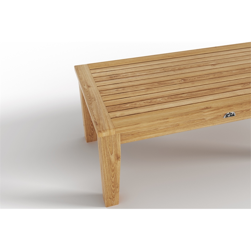 Curated Maison Eliane Rectangular Teak Outdoor Coffee Table