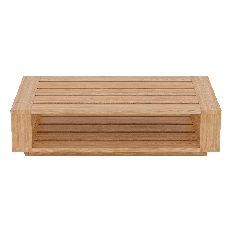 Curated Maison Lothair Rectangular Teak Outdoor Coffee Table