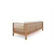 Curated Maison Sylvie 3-Person Teak Outdoor Sofa with Canvas Cushions in Tan