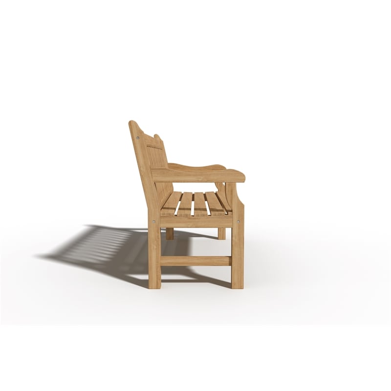 Curated Maison Belrose 2-Person Teak Outdoor Bench in Natural