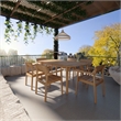 Curated Maison Riva 5-Piece Teak Outdoor Dining Set with Armchairs in Natural