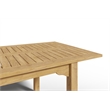 Curated Maison Clarisse Teak Outdoor Dining Table w/ Built-In Extension Natural