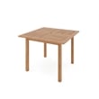 Curated Maison Mathieu Square Teak Outdoor Dining Table w/ Umbrella Hole Natural