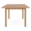 Curated Maison Mathieu Square Teak Outdoor Dining Table w/ Umbrella Hole Natural