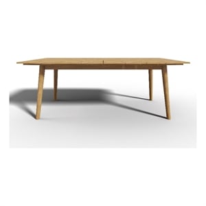 Curated Maison Plaisance Rectangular Teak Outdoor Dining Table in Natural