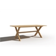 Curated Maison Aude 78.75-inch Rectangular Outdoor Teak Dining Table in Natural