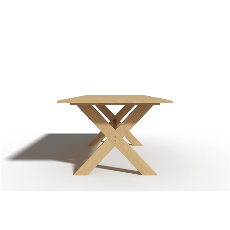 Curated Maison Aude 78.75-inch Rectangular Outdoor Teak Dining Table in Natural