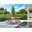 Curated Maison Aude 78.75-inch Rectangular Outdoor Teak Dining Table in Natural