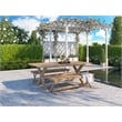 Curated Maison Aude 78.75-inch Rectangular Outdoor Teak Dining Table in Natural