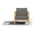Curated Maison Daniele Teak Deep Seating Outdoor Club Chair w/ Charcoal Cushion