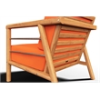 Curated Maison Daniele Teak Deep Seating Outdoor Club Chair with Melon Cushion