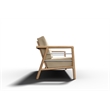Curated Maison Daniele 86-inch Teak Deep Seating Outdoor Sofa with Fawn Cushion