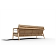 Curated Maison Daniele 86-inch Teak Deep Seating Outdoor Sofa with Fawn Cushion