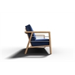 Curated Maison Daniele 86-inch Teak Deep Seating Outdoor Sofa with Navy Cushion
