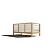 Curated Maison Leon Teak Outdoor Sectional Left Sofa with Canvas Cushion in Tan
