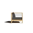 Curated Maison Leon Teak Outdoor Sectional Left Sofa with Charcoal Cushion