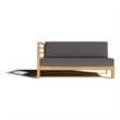 Curated Maison Leon Teak Outdoor Sectional Left Sofa with Charcoal Cushion