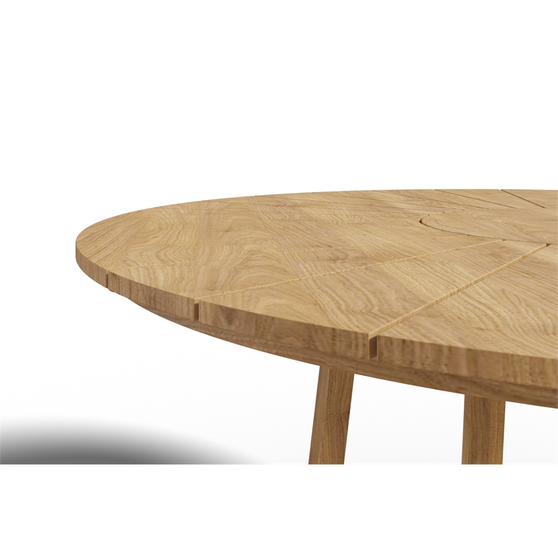 Curated Maison Plaisance Round Teak Outdoor Dining Table in Natural
