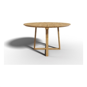 Curated Maison Plaisance Round Teak Outdoor Dining Table in Natural