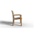Curated Maison Perrin Stacking Teak Outdoor Dining Armchair in Taupe (Set of 4)