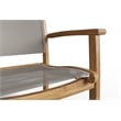 Curated Maison Perrin Stacking Teak Outdoor Dining Armchair in Taupe (Set of 4)