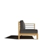 Curated Maison Leon Teak Outdoor Sectional Right Sofa with Charcoal Cushion