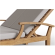 Curated Maison Delaine Outdoor Teak Double Reclining Sunlounger in Tan