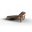 Curated Maison Delaine Outdoor Teak Double Reclining Sunlounger with Charcoal