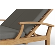 Curated Maison Delaine Outdoor Teak Double Reclining Sunlounger with Charcoal